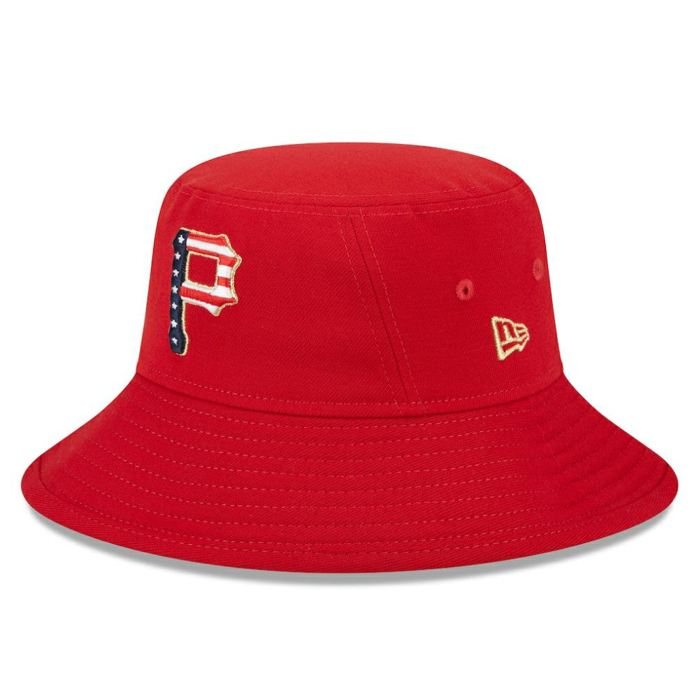 Pittsburgh Pirates New Era 2023 Fourth of July Bucket Hat - Red Hats