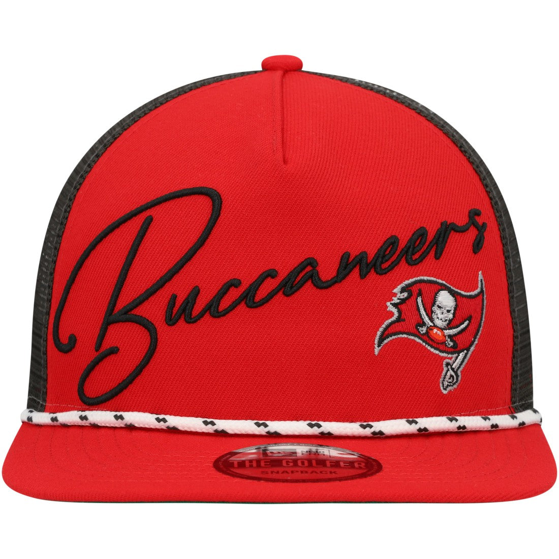 Tampa Bay Buccaneers New Era Script Logo Golfer 9FIFTY Snapback Hat - Red Hats