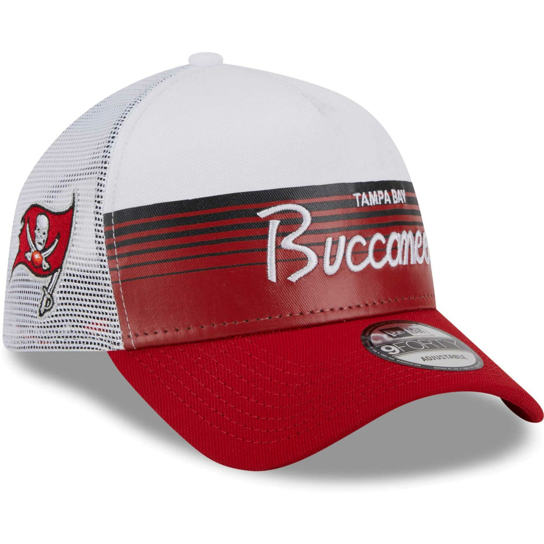 Tampa Bay Buccaneers New Era Horizon A-Frame 9FORTY Snapback Hat - Scarlet Hats