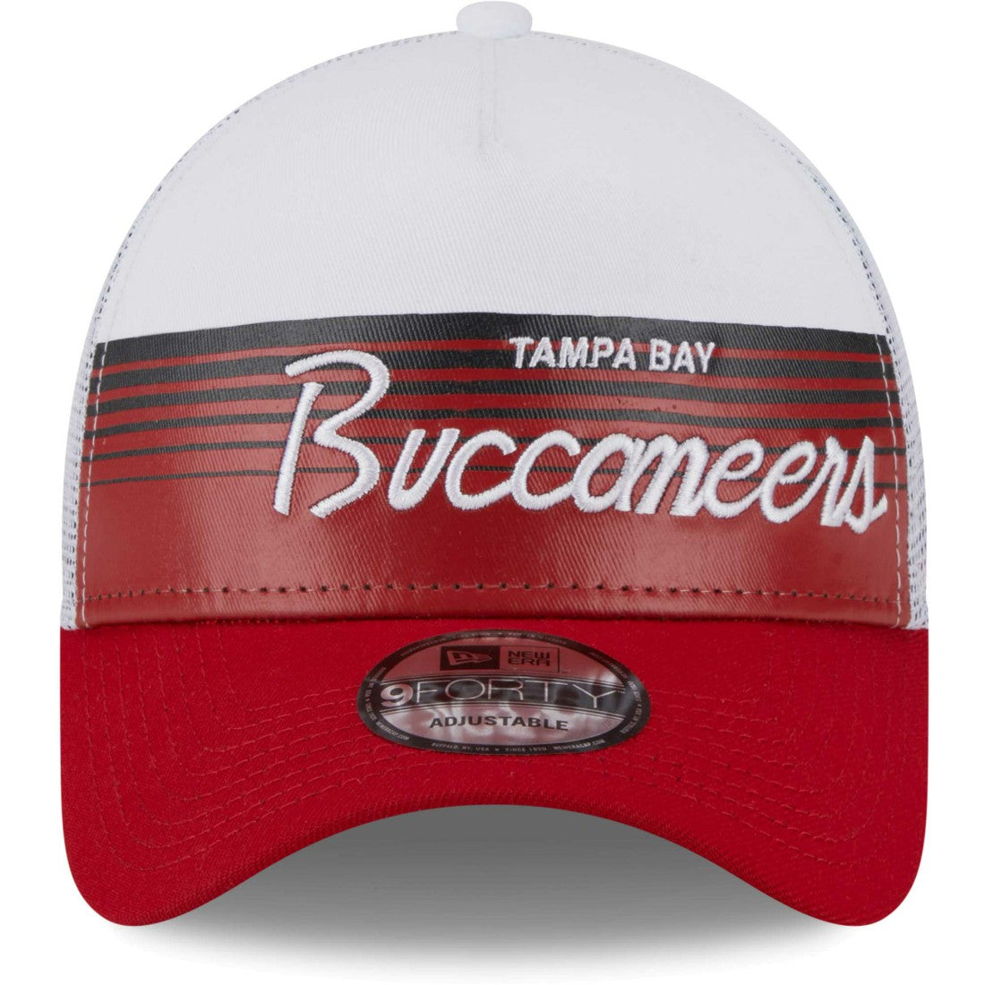 Tampa Bay Buccaneers New Era Horizon A-Frame 9FORTY Snapback Hat - Scarlet Hats