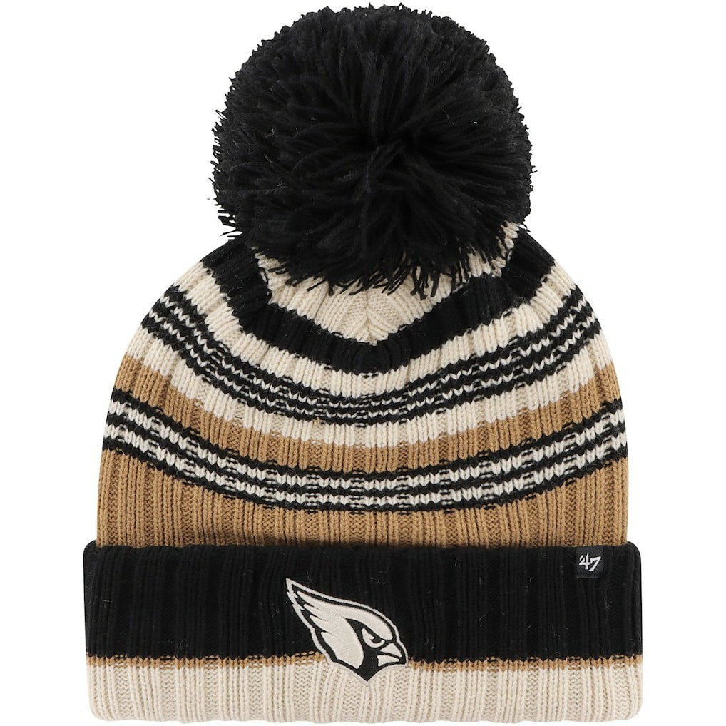 Arizona Cardinals '47 Women's Barista Cuffed Knit Hat with Pom - Natural Hats