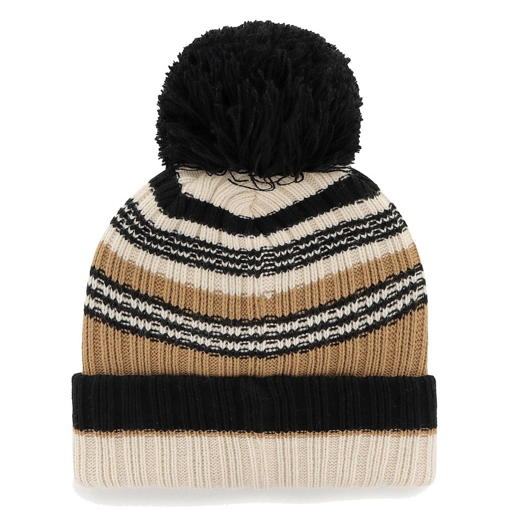 Cleveland Browns '47 Women's Barista Cuffed Knit Hat with Pom - Natural Hats