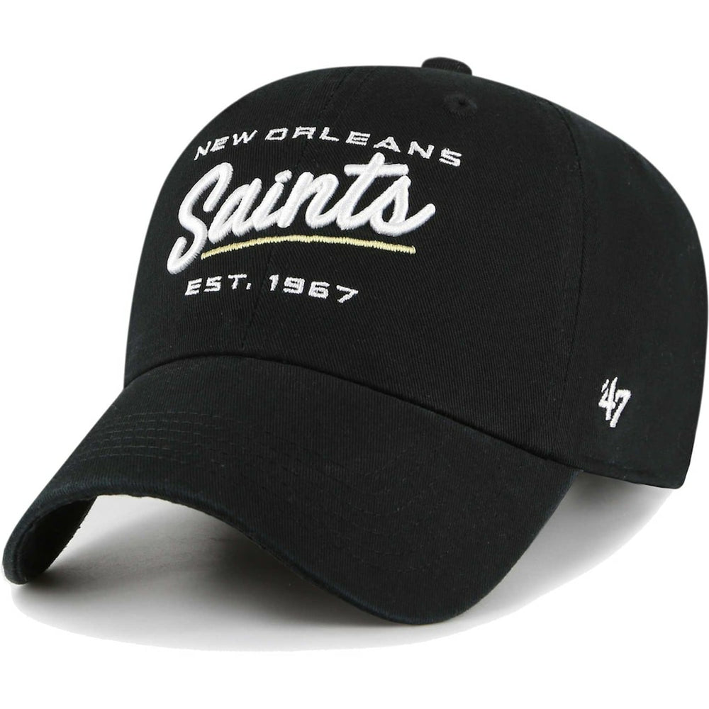 New Orleans Saints '47 Women's Sidney Clean Up Adjustable Hat - Black Hats