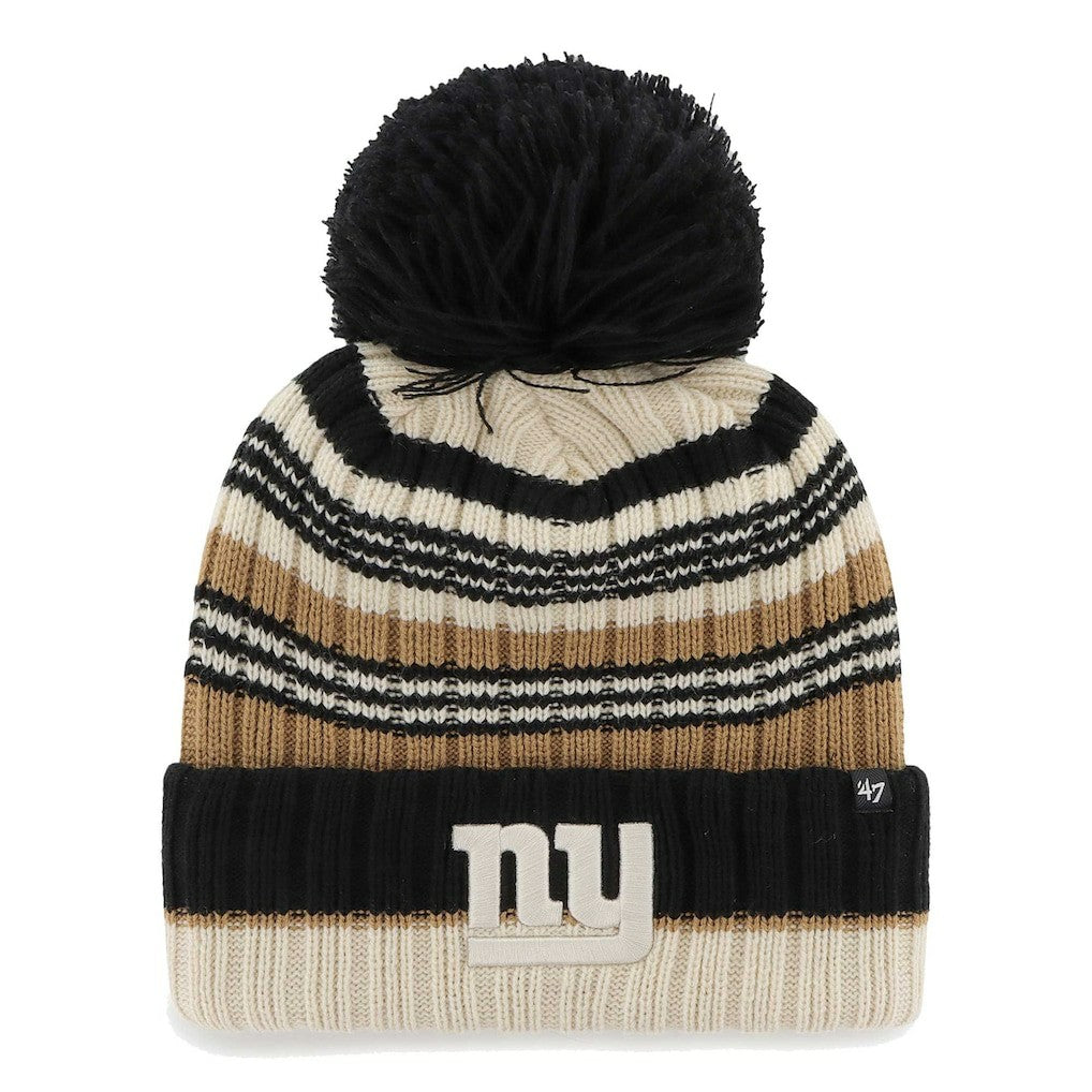 New York Giants '47 Women's Barista Cuffed Knit Hat with Pom - Natural Hats