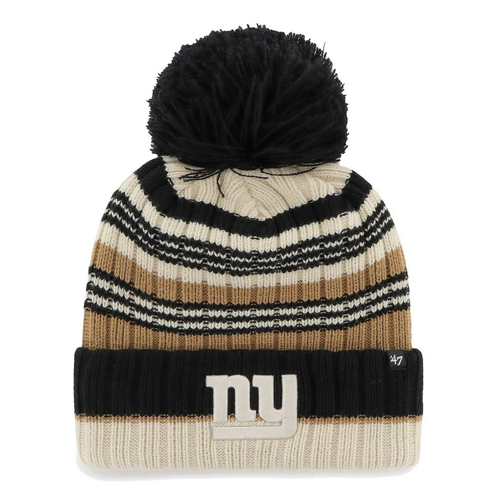 New York Giants '47 Women's Barista Cuffed Knit Hat with Pom - Natural Hats