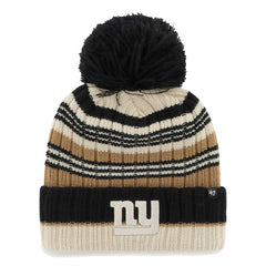 New York Giants '47 Women's Barista Cuffed Knit Hat with Pom - Natural Hats