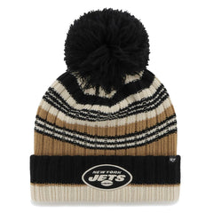 New York Jets '47 Women's Barista Cuffed Knit Hat with Pom - Natural Hats