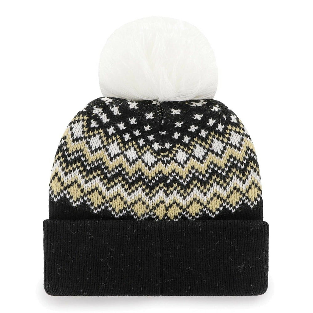 New Orleans Saints '47 Women's Elsa Cuffed Knit Hat with Pom - Black Hats