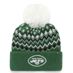 New York Jets '47 Women's Elsa Cuffed Knit Hat with Pom - Green Hats