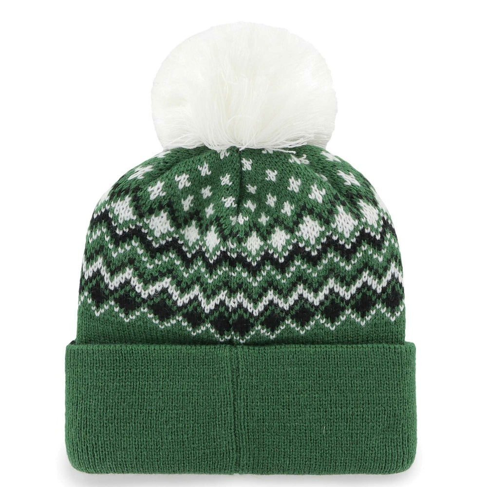 New York Jets '47 Women's Elsa Cuffed Knit Hat with Pom - Green Hats