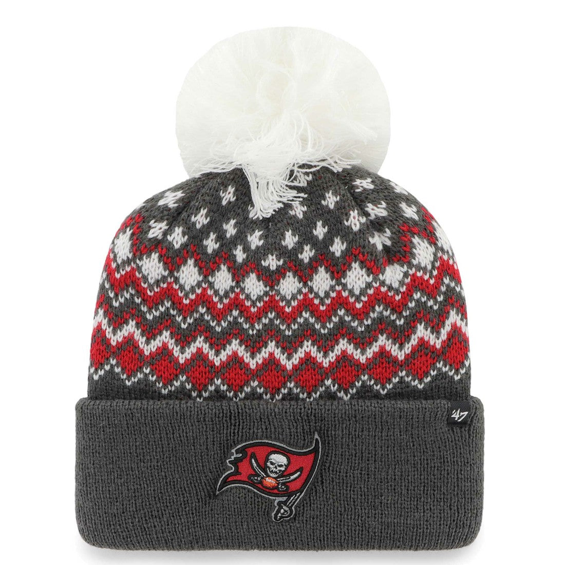 Tampa Bay Buccaneers '47 Women's Elsa Cuffed Knit Hat with Pom - Pewter Hats