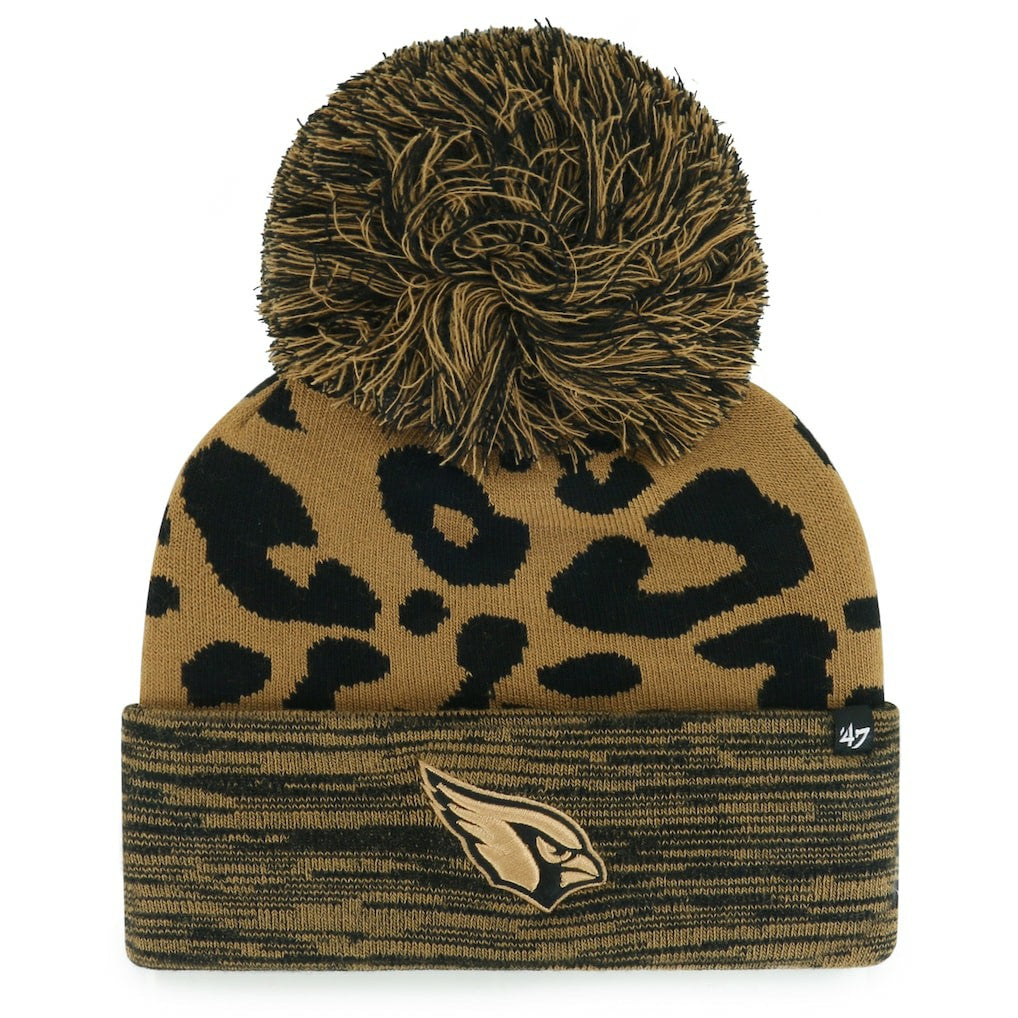 Arizona Cardinals '47 Women's Rosette Cuffed Knit Hat with Pom - Brown Hats
