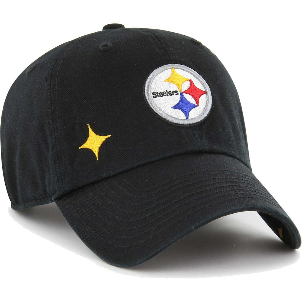 Pittsburgh Steelers '47 Women's Confetti Icon Clean Up Adjustable Hat - Black Hats