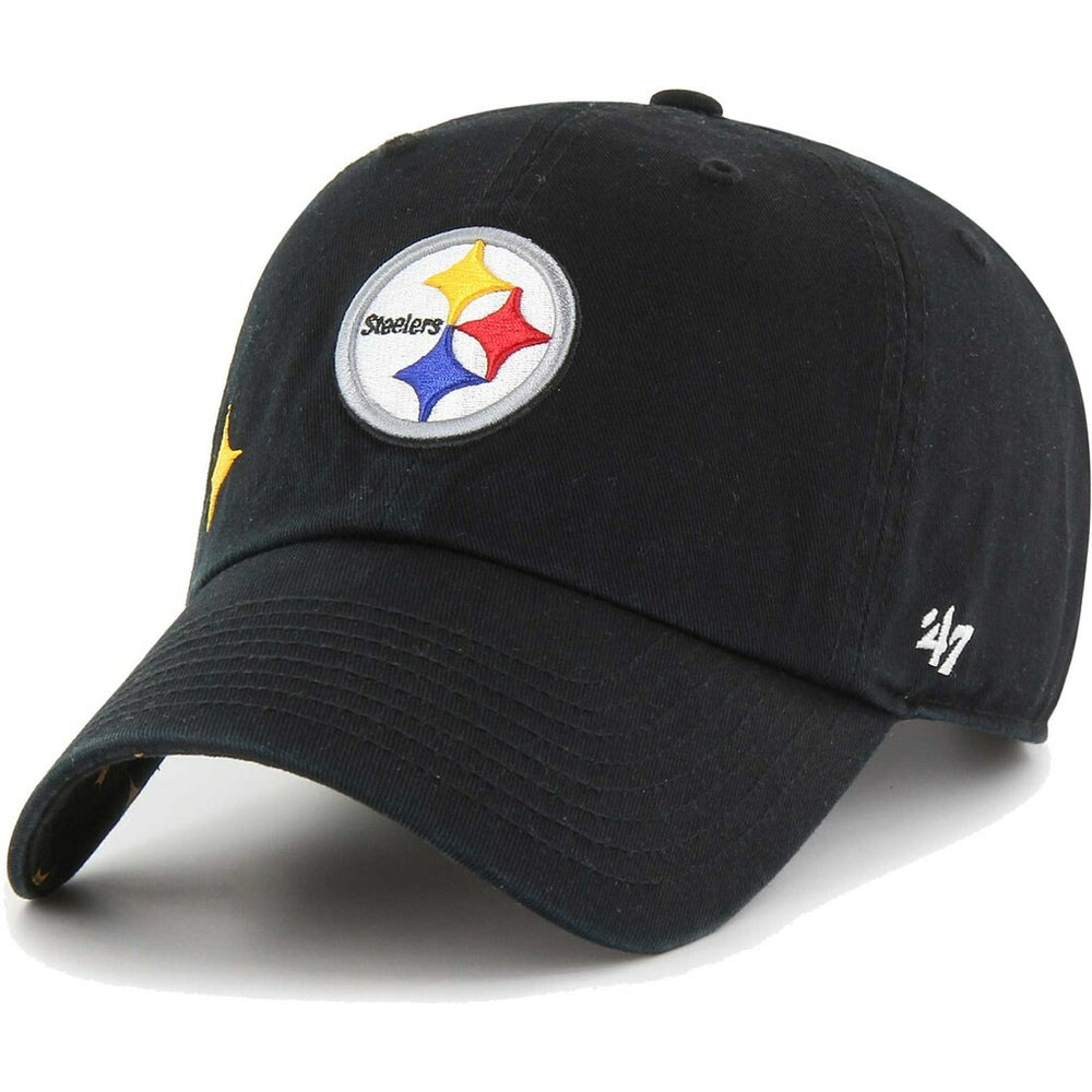 Pittsburgh Steelers '47 Women's Confetti Icon Clean Up Adjustable Hat - Black Hats