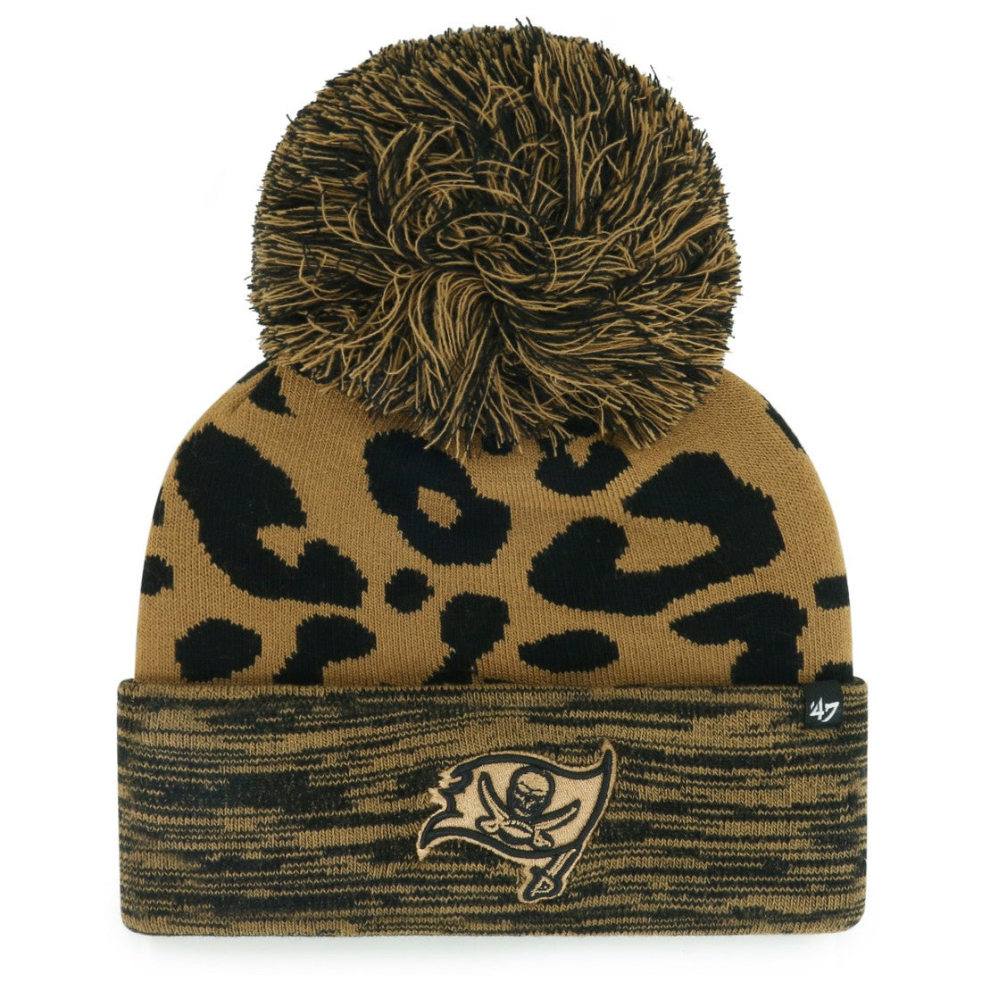 Tampa Bay Buccaneers '47 Women's Rosette Cuffed Knit Hat with Pom - Brown Hats