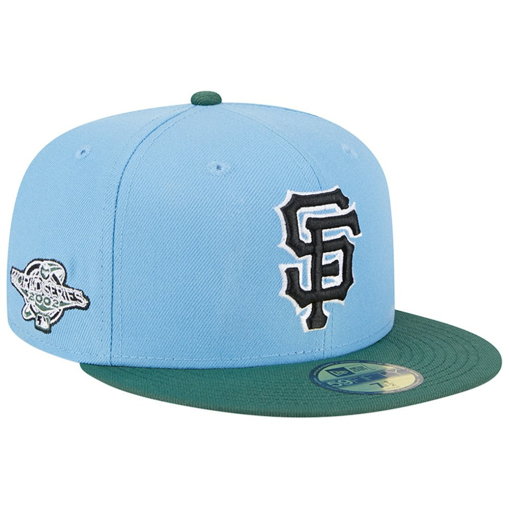 San Francisco Giants New Era 2002 World Series 59FIFTY Fitted Hat - Sky Blue/Cilantro Hats