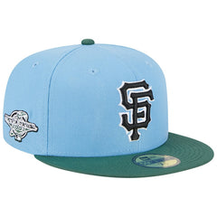 San Francisco Giants New Era 2002 World Series 59FIFTY Fitted Hat - Sky Blue/Cilantro Hats