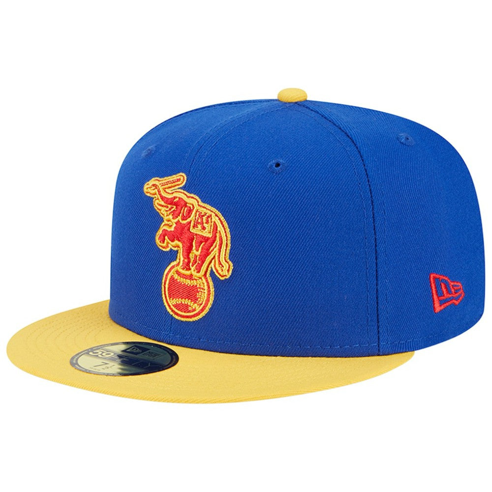 Athletics New Era Empire 59FIFTY Fitted Hat - Royal/Yellow Hats