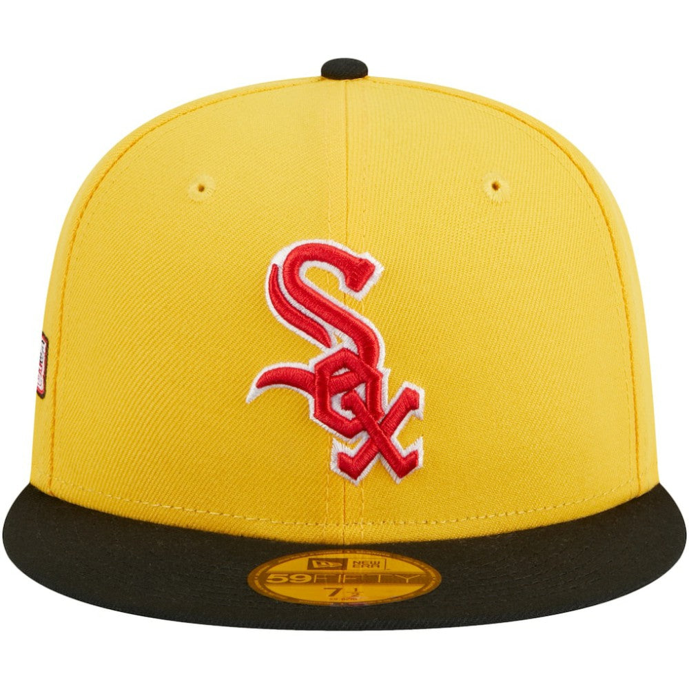 Chicago White Sox New Era Grilled 59FIFTY Fitted Hat - Yellow/Black Hats