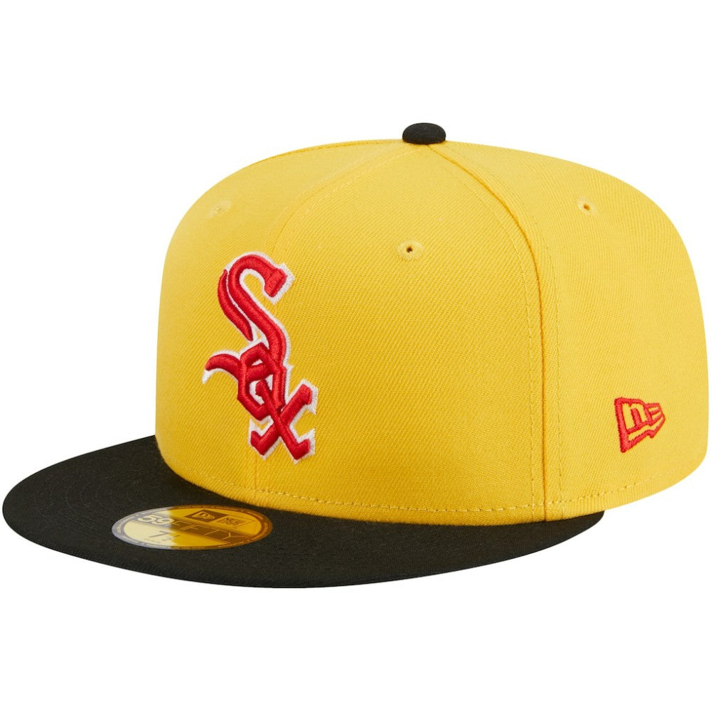 Chicago White Sox New Era Grilled 59FIFTY Fitted Hat - Yellow/Black Hats
