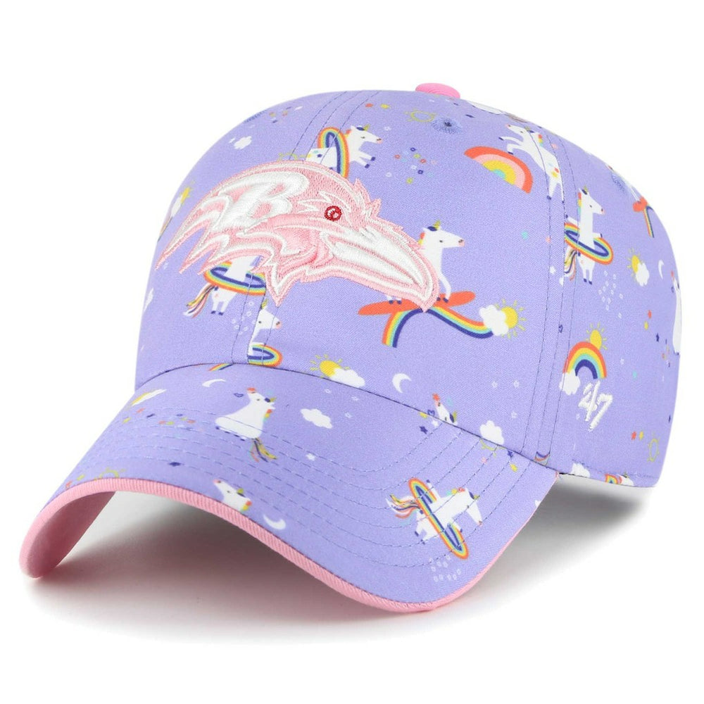 Baltimore Ravens '47 Girls Preschool Unicorn Clean Up Adjustable Hat - Lavender Hats