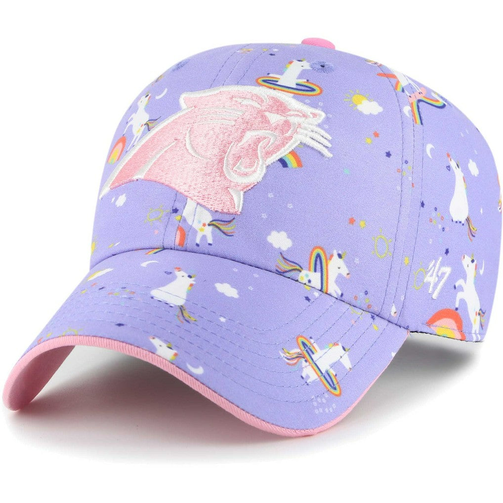 Carolina Panthers '47 Girls Preschool Unicorn Clean Up Adjustable Hat - Lavender Hats