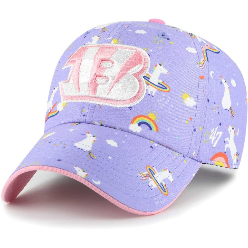 Cincinnati Bengals '47 Girls Preschool Unicorn Clean Up Adjustable Hat - Lavender Hats