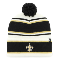 New Orleans Saints '47 Youth Stripling Cuffed Knit Hat with Pom - White Hats