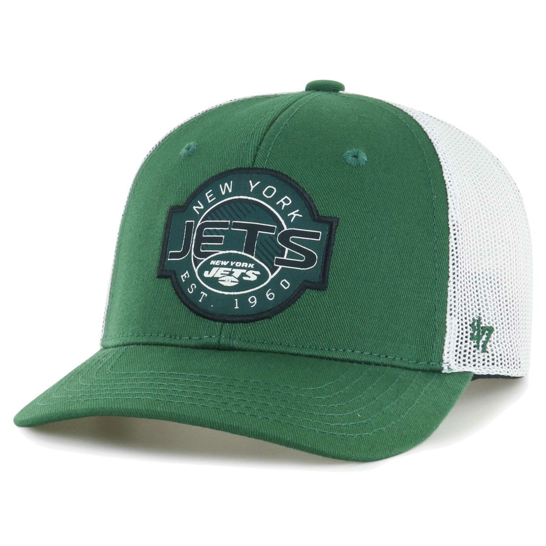 New York Jets '47 Youth Scramble Adjustable Trucker Hat - Green/White Hats