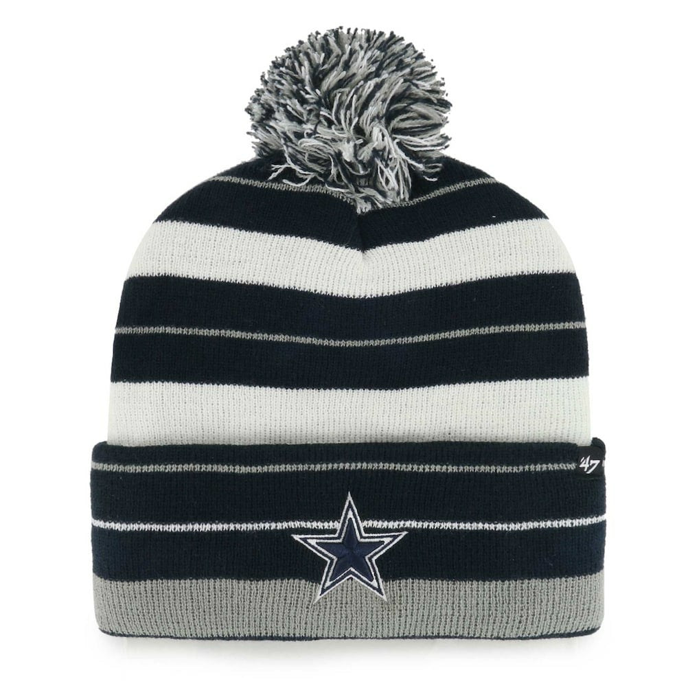 Dallas Cowboys '47 Powerline Cuffed Knit Hat with Pom - Navy Hats