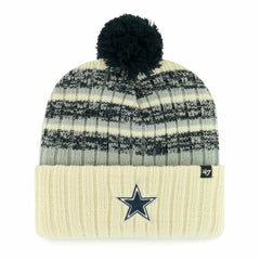 Dallas Cowboys '47 Tavern Cuffed Knit Hat with Pom - Cream Hats