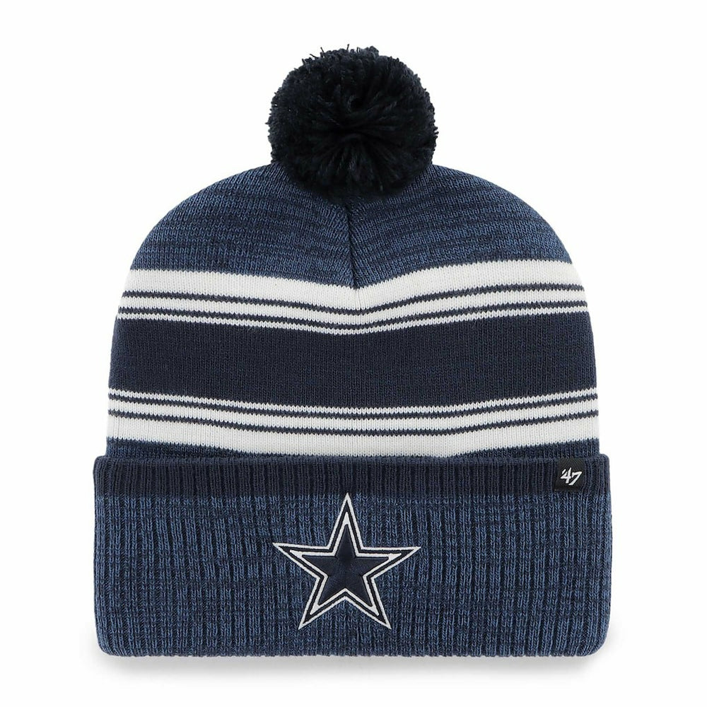 Dallas Cowboys '47 Fadeout Cuffed Knit Hat with Pom - Navy Hats