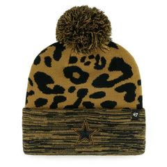 Dallas Cowboys '47 Women's Rosette Cuffed Knit Hat with Pom - Tan Hats