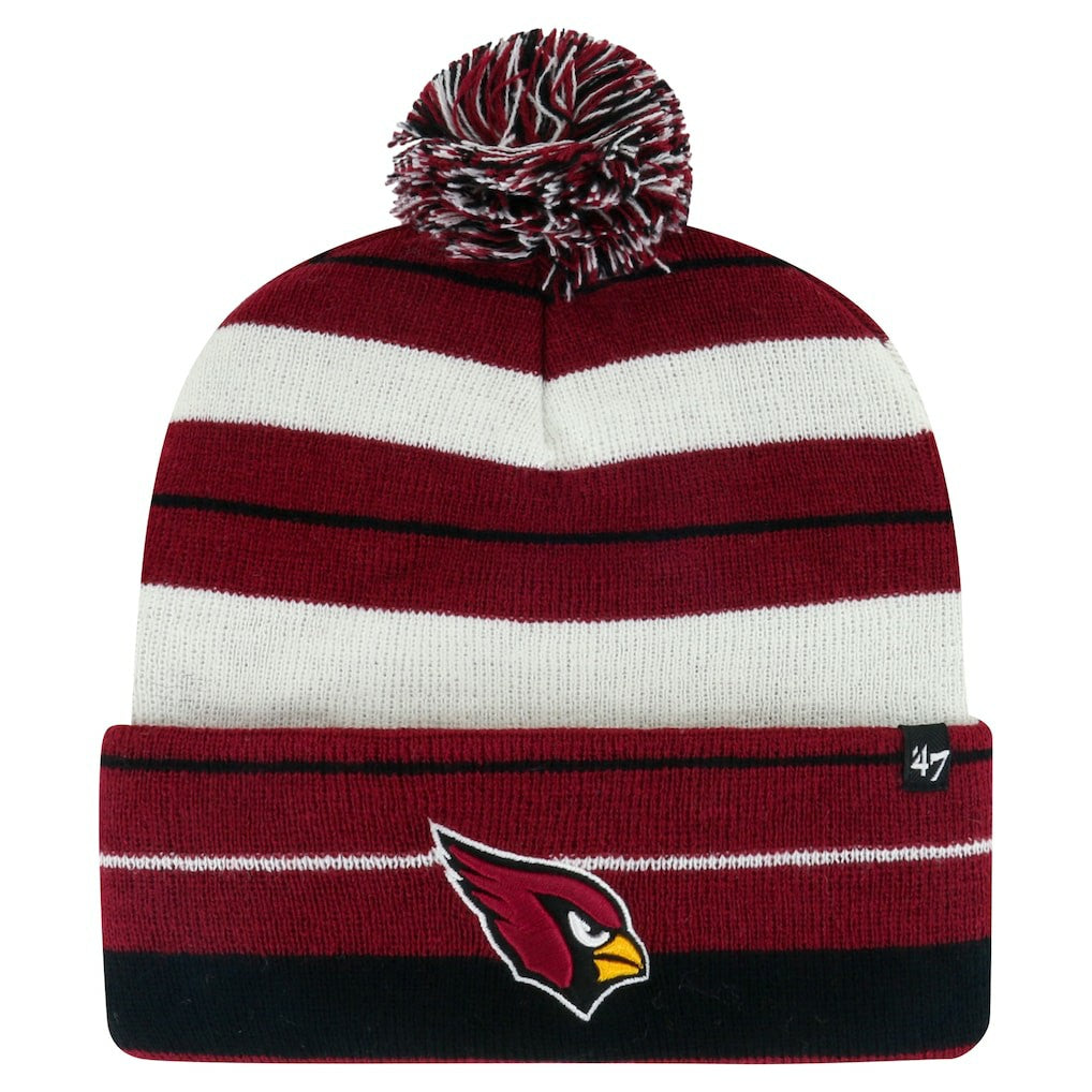 Arizona Cardinals '47 Powerline Cuffed Knit Hat with Pom - Cardinal Hats