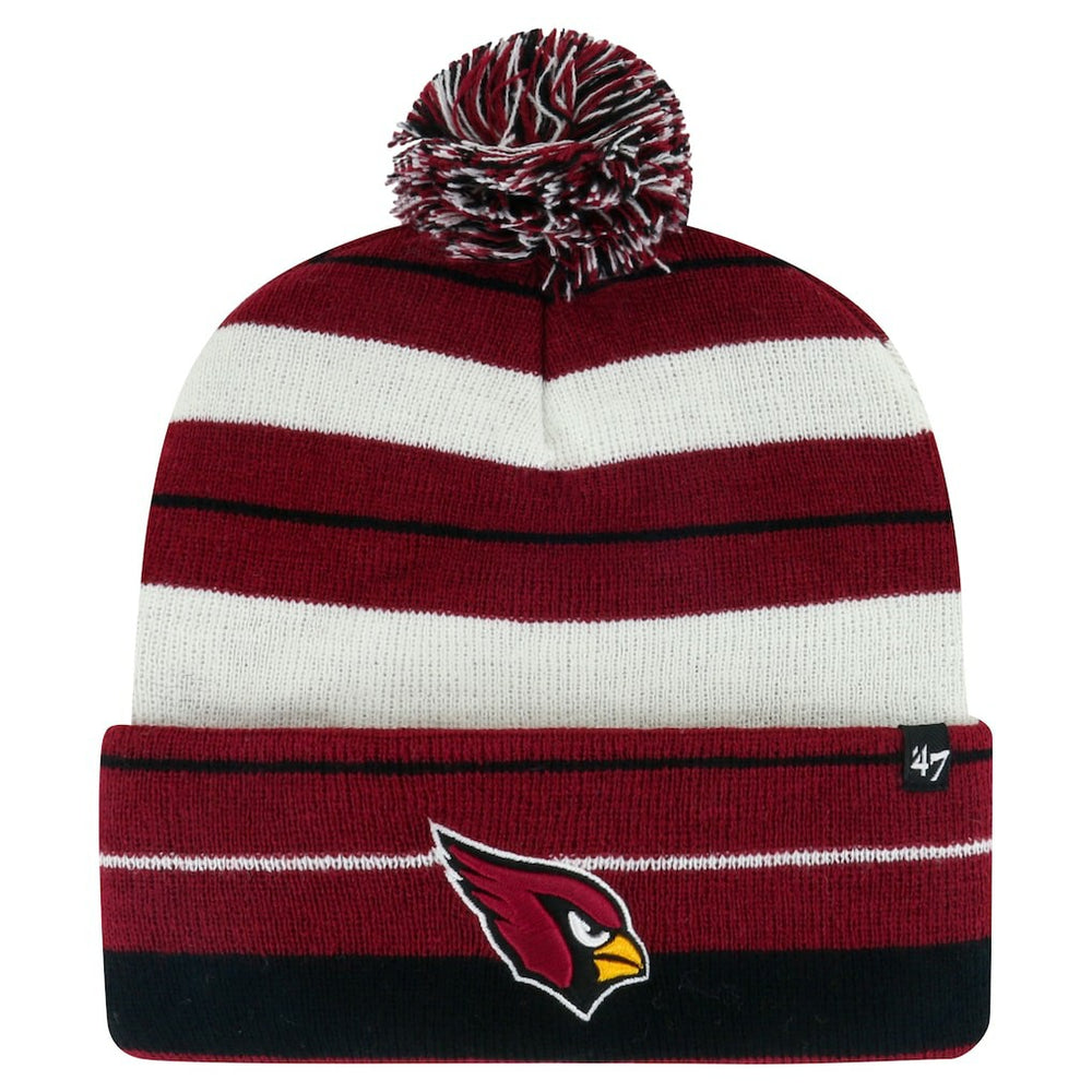Arizona Cardinals '47 Powerline Cuffed Knit Hat with Pom - Cardinal Hats