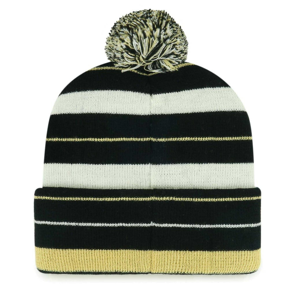 New Orleans Saints '47 Powerline Cuffed Knit Hat with Pom - Black Hats