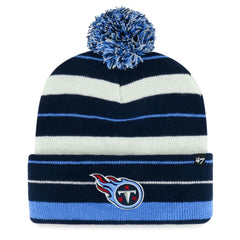 Tennessee Titans '47 Powerline Cuffed Knit Hat with Pom - Navy Hats