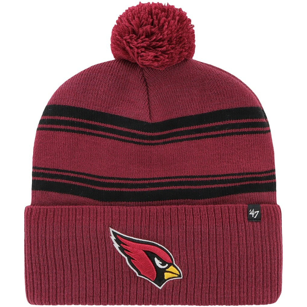 Arizona Cardinals '47 Fadeout Cuffed Knit Hat with Pom - Cardinal Hats