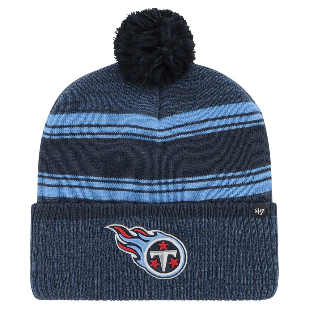 Tennessee Titans '47 Fadeout Cuffed Knit Hat with Pom - Navy Hats