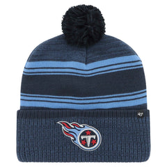Tennessee Titans '47 Fadeout Cuffed Knit Hat with Pom - Navy Hats