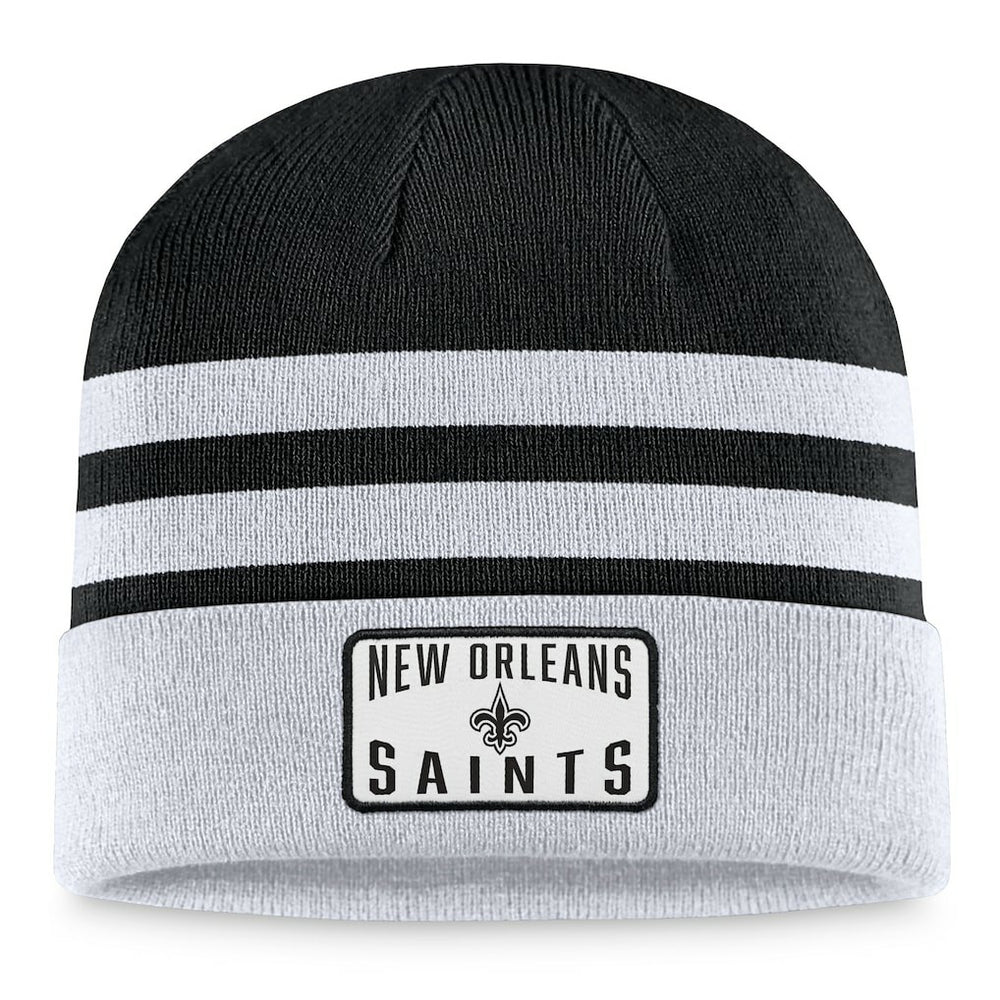 New Orleans Saints Logo Cuffed Knit Hat - Heather Gray Hats