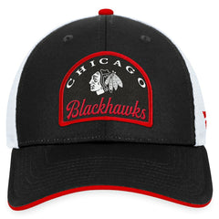 Chicago Blackhawks Fanatics Fundamental Adjustable Hat - Black/White | US 200010110