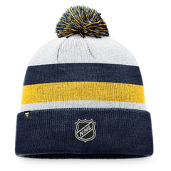 St. Louis Blues Fanatics Fundamental Cuffed Knit Hat with Pom - Navy/Gold | US 200010181