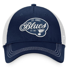 St. Louis Blues Fanatics Women's Fundamental Trucker Adjustable Hat - Navy/White | US 200010192