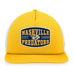 Nashville Predators Fanatics Foam Front Patch Trucker Snapback Hat - Gold/White | US 200010203