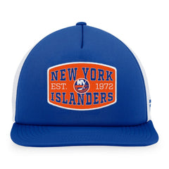 New York Islanders Fanatics Foam Front Patch Trucker Snapback Hat - Royal/White | US 200010206