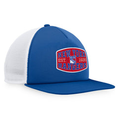 New York Rangers Fanatics Foam Front Patch Trucker Snapback Hat - Navy/White | US 200010207