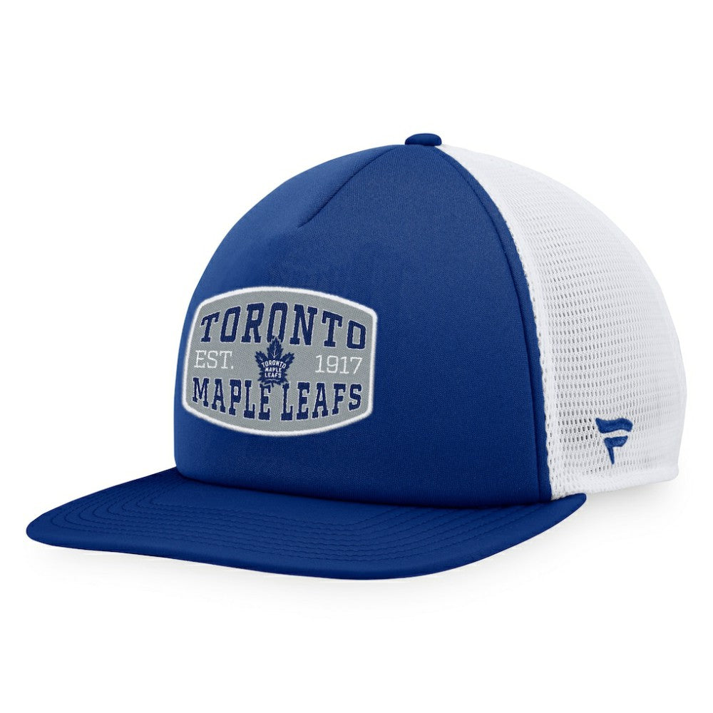 Toronto Maple Leafs Fanatics Foam Front Patch Trucker Snapback Hat - Blue/White | US 200010215