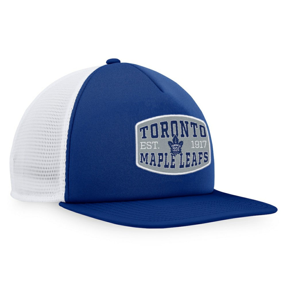 Toronto Maple Leafs Fanatics Foam Front Patch Trucker Snapback Hat - Blue/White | US 200010215