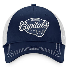 Washington Capitals Fanatics Women's Fundamental Trucker Adjustable Hat - Navy/White | US 200010217